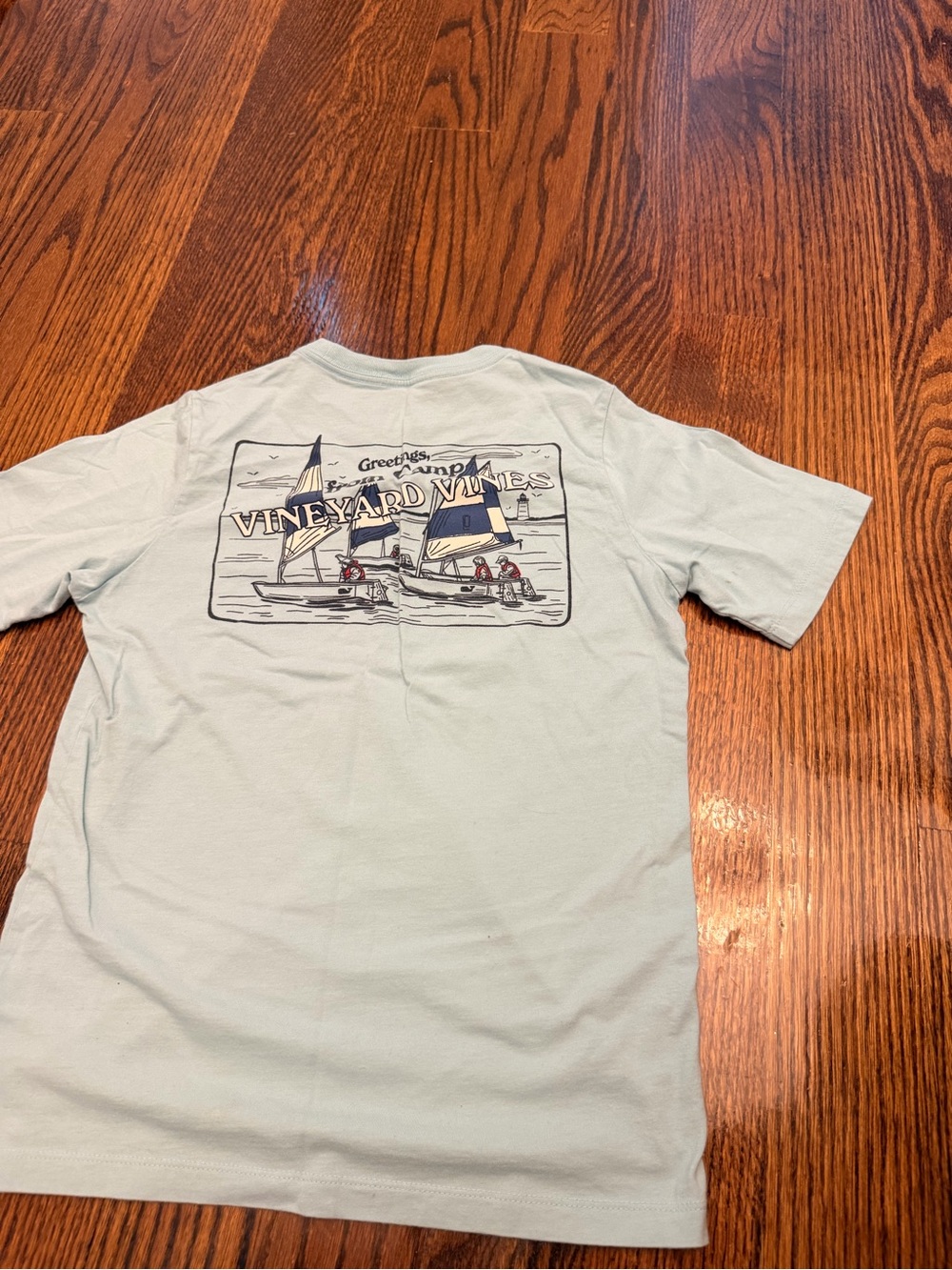 Vineyard Vines Light Blue Graphic Back Sailboat T-Shirt - kids